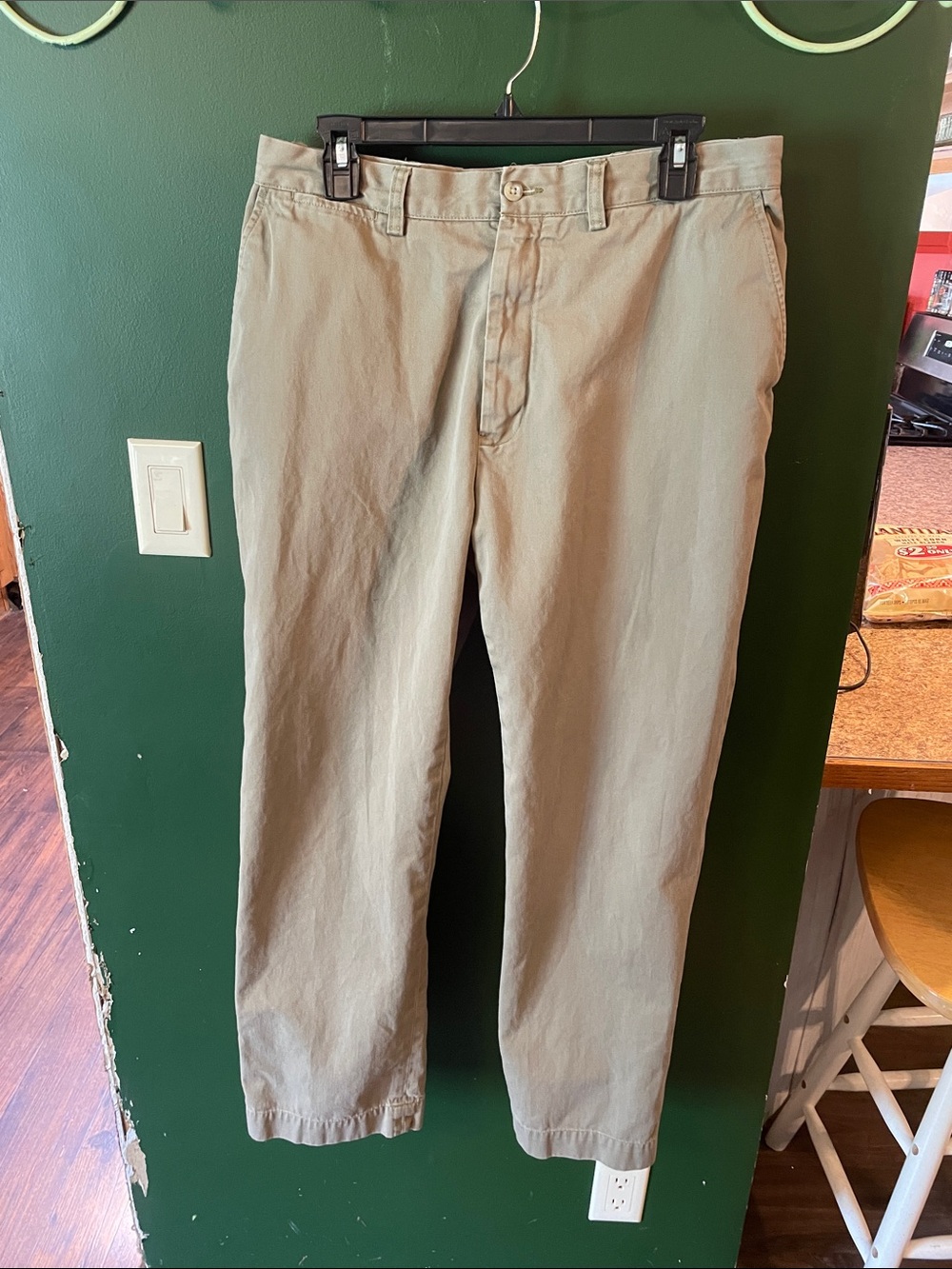 Ralph Lauren Light Tan Straight Fit Chinos Straight Leg Size 34x30 Preppy 005